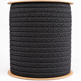 Spaghetti/ Bra Strap Elastic. Matte Satin.  Embroidered. 4mm | 1/8 inch Wide. Black Colour