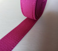 Bra Making Strap Elastic. Plain Weave - 17mm |5/8 inch. Plush Back. Bright Pink