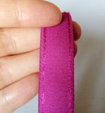Bra Making Strap Elastic. Plain Weave - 17mm |5/8 inch. Plush Back. Bright Pink