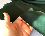 Stretch Satin for Bra/Lingerie Making. Dotty Satin. Sewing Craft.  Dark Forest Green