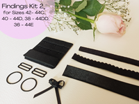 Copy of DIY Bra Kit. Cashmerette. Willowdale Bra Making Kit. Black Floral Foil Scuba, View A