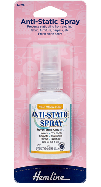 Hemline Anti Static Spray - 50ml bottle