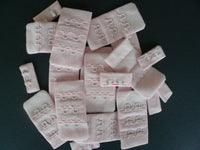 Bra / Lingerie Hooks and Eyes 28mm Wide. 2 x 3 rows.  Baby Pink Colour
