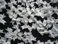 Bra / Lingerie Making Trims.. Decorative White Bows 2.5cm Wide x 10 pieces