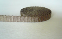 Bra Strap Elastic. Satin Semi Sheen - Pleated Elastic. 12mm or 1/2 inch Wide. Grey/ Taupe Colour
