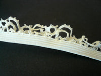 Bra and Knicker Making Trim. Frilly Lace Edge. 5 - 15mm Wide. Black | Ivory | White Colours