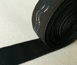 Bra / costume making. Silicone backed elastic. 19mm or 3/4 inch  wide. Black colour
