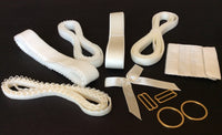 Bra/ Lingerie Making.  Elastic Findings Kit. White | Ivory | Black  -  Med/ Large Elastics