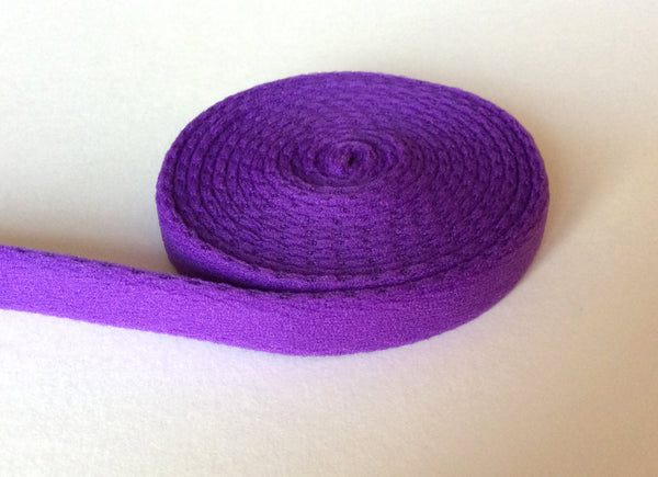Bra Making Wire Casing/ Wire Channelling. 10mm. Plush Back. Vibrant Purple