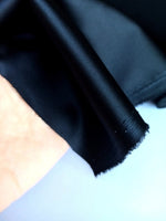Stretch Satin for Bra/Lingerie Making. Black Colour. Sewing Crafts. 41 inch | 104cm
