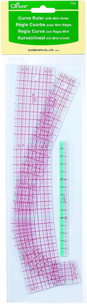 Clover Flexible Curved Ruler Plastic Multi-Coloured One Size