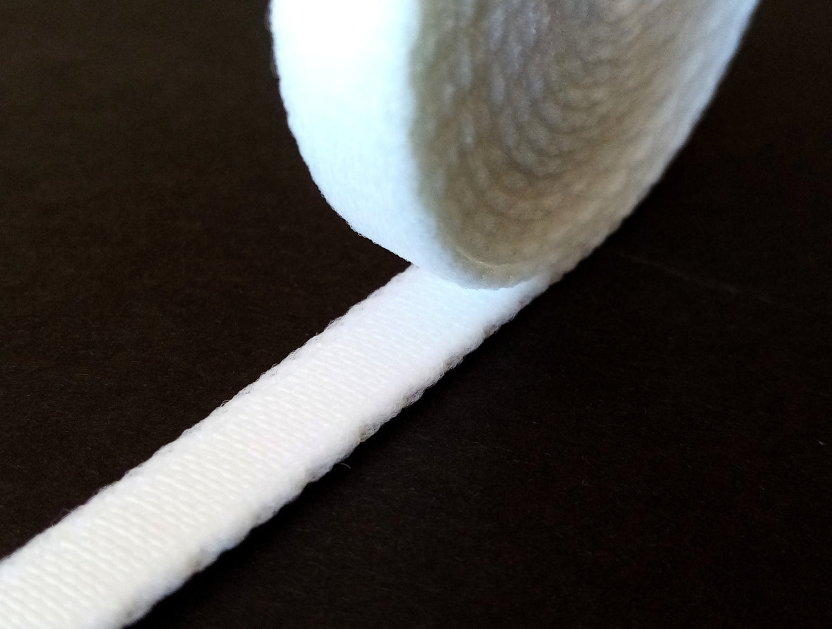 Bra Wire Channeling/ Bra Casing. Plush Back - 10mm |3/8 inch wide. Whi ...
