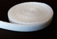 Bra Wire Channeling/ Bra Casing. Plush Back - 10mm |3/8 inch wide. White Colour