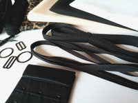 DIY Black Beauty Bra. Fabric and Notions Kit. 28 - 40 E - G