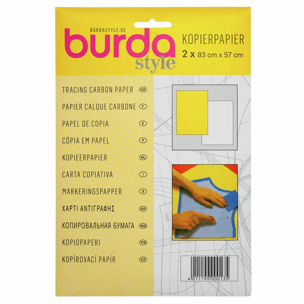 Burda.  Carbon Paper: 81 x 55cm (2 pieces). Plastic Free