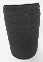 Flat Braid Elastic . Black and White 6mm Wide. Quality UK Stock