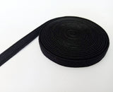 Bra/Lingerie Band Elastic. Plain Band Black Elastic. Plush Back. Black Colour - 6mm | 10mm Wide