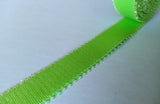 Bra Strap Elastic. Satin Sheen - Looped Edge. Plush Back Elastic. Pale Green - 13-15mm or 5/8 inch Wide