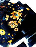 DIY Bra Kit. Orange Flower Scuba Fabric. Inc Fabric and Notions.  Lace Optional Extra