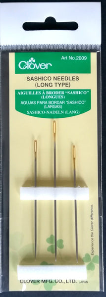 Clover Sashico / Sashiko Needles. 3 Long Type Needles